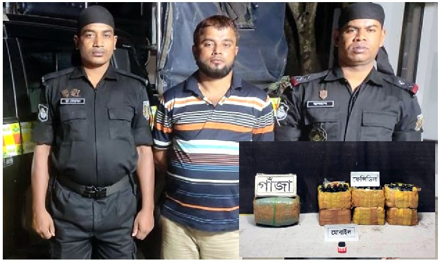 কুমিল্লায় ১৪৭ বোতল ফেন্সিডিল ও ৩ কেজি গাঁজাসহ ১ মাদক ব্যবসায়ী গ্রেফতার